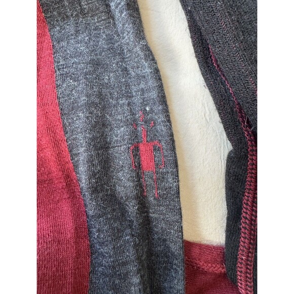 Smartwool Mens M Gray Red Intraknit 200 Thermal Merino Base Layer Crew T-Shirt - Picture 6 of 9